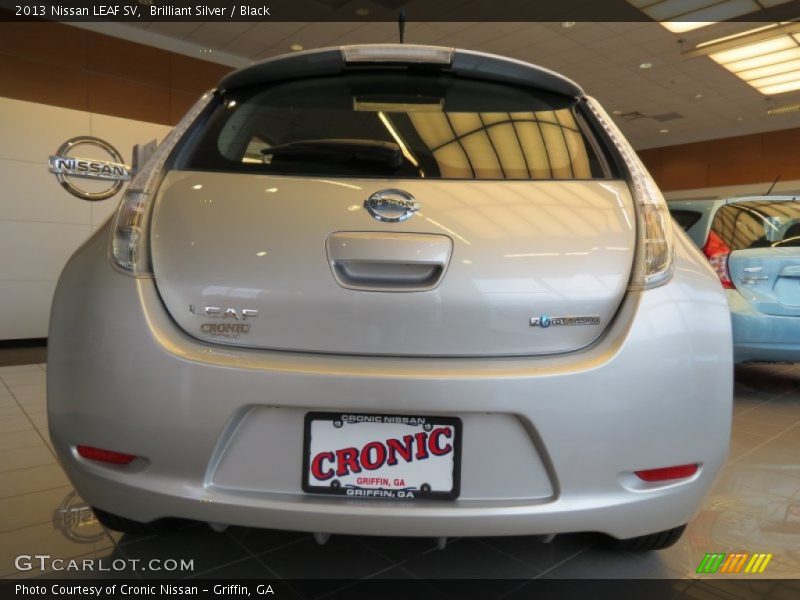 Brilliant Silver / Black 2013 Nissan LEAF SV
