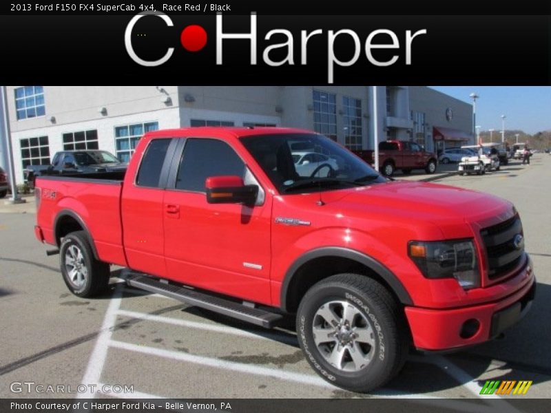 Race Red / Black 2013 Ford F150 FX4 SuperCab 4x4