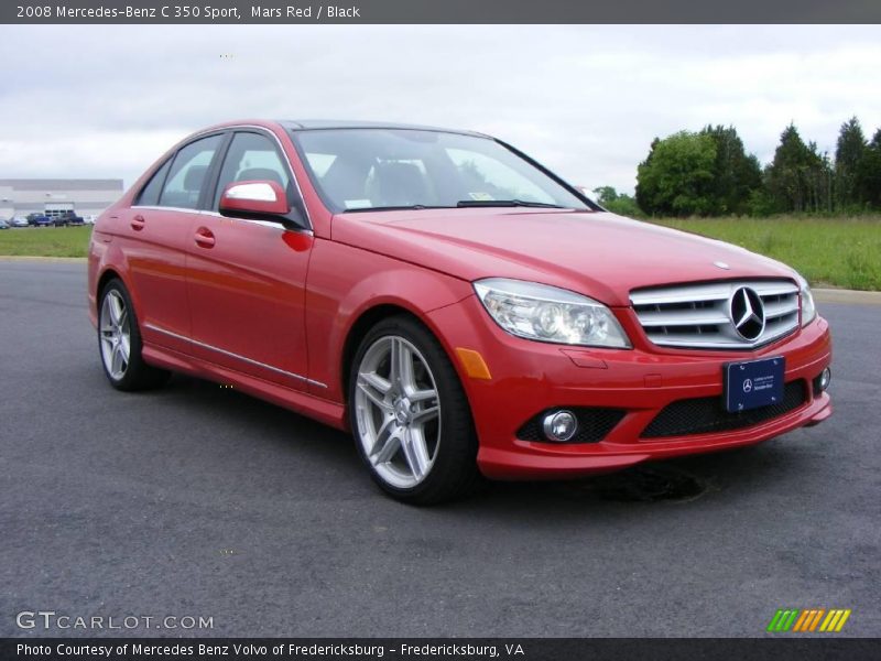 Mars Red / Black 2008 Mercedes-Benz C 350 Sport