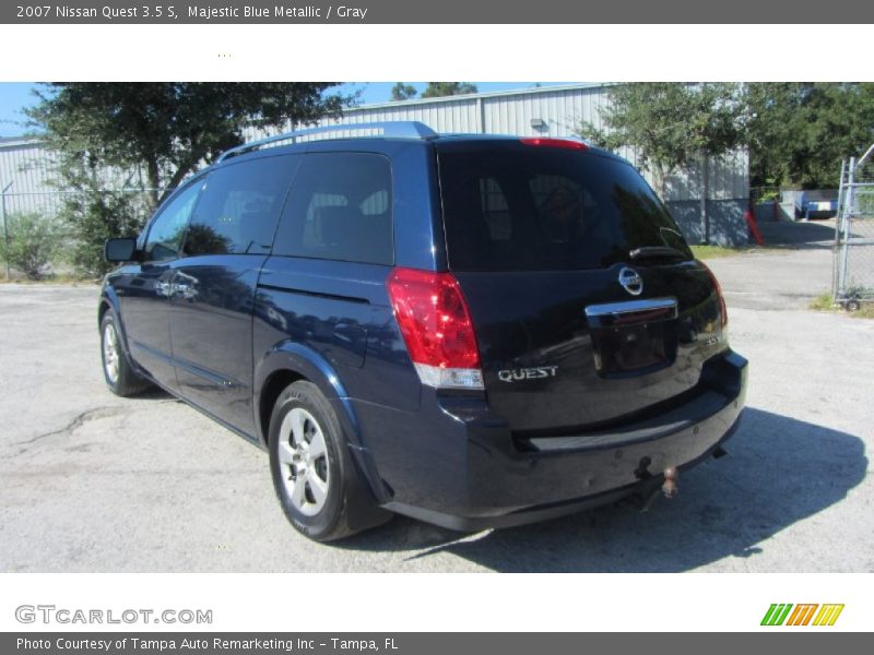 Majestic Blue Metallic / Gray 2007 Nissan Quest 3.5 S