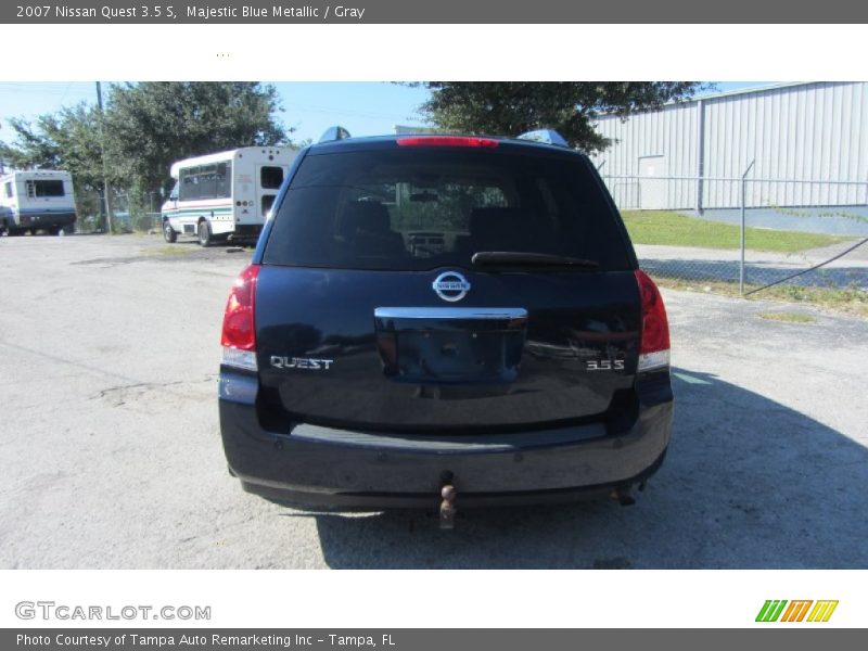 Majestic Blue Metallic / Gray 2007 Nissan Quest 3.5 S