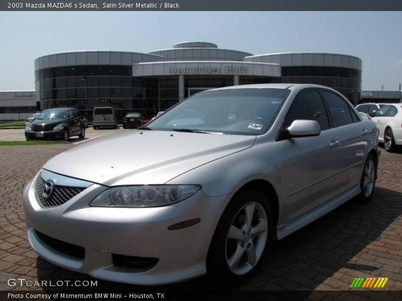 Satin Silver Metallic / Black 2003 Mazda MAZDA6 s Sedan