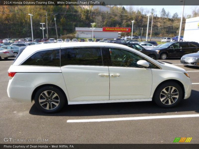 White Diamond Pearl / Truffle 2014 Honda Odyssey Touring Elite