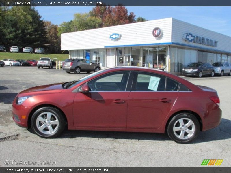 Autumn Red Metallic / Jet Black 2012 Chevrolet Cruze LT
