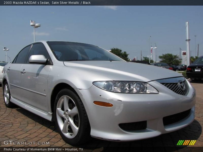 Satin Silver Metallic / Black 2003 Mazda MAZDA6 s Sedan
