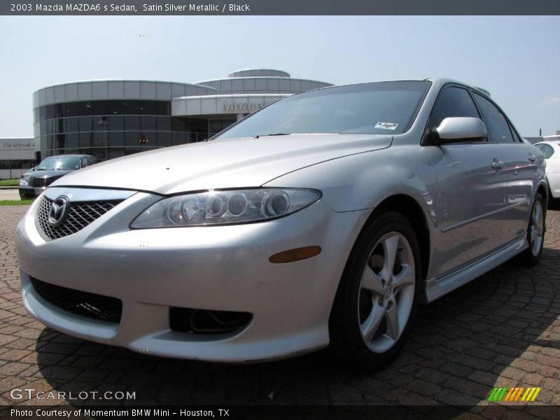 Satin Silver Metallic / Black 2003 Mazda MAZDA6 s Sedan