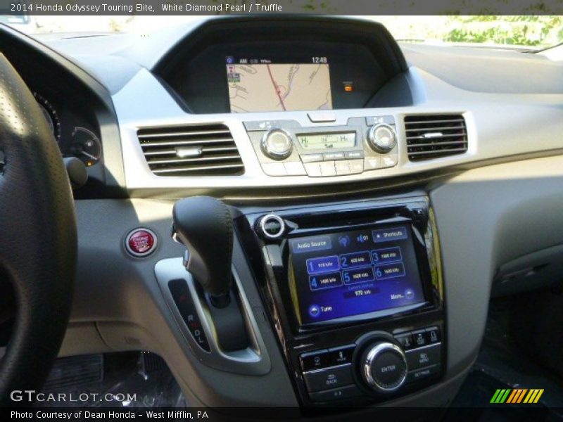 White Diamond Pearl / Truffle 2014 Honda Odyssey Touring Elite