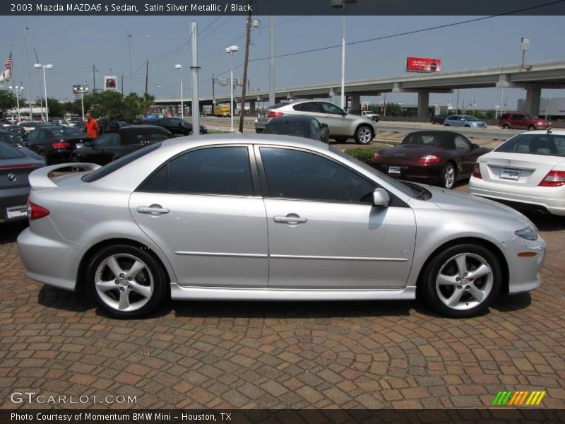 Satin Silver Metallic / Black 2003 Mazda MAZDA6 s Sedan