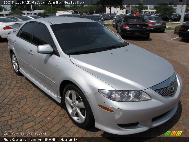 Satin Silver Metallic / Black 2003 Mazda MAZDA6 s Sedan