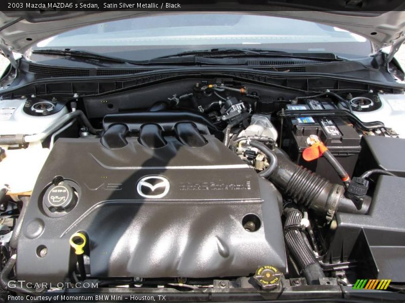 Satin Silver Metallic / Black 2003 Mazda MAZDA6 s Sedan