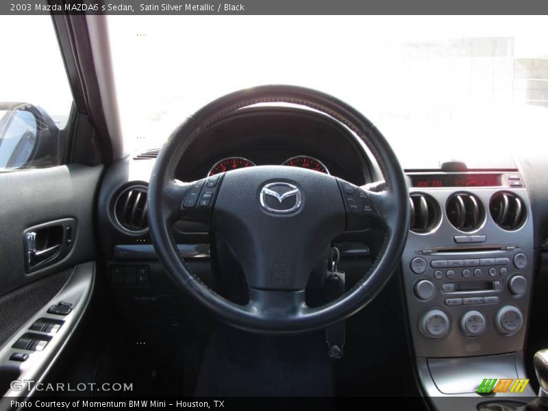 Satin Silver Metallic / Black 2003 Mazda MAZDA6 s Sedan