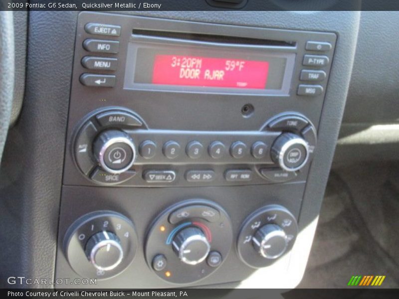Quicksilver Metallic / Ebony 2009 Pontiac G6 Sedan