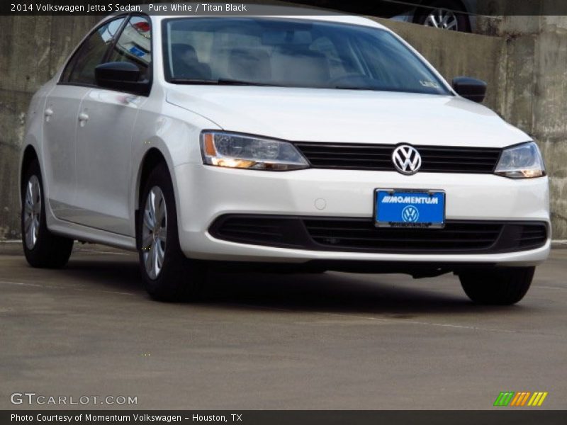 Pure White / Titan Black 2014 Volkswagen Jetta S Sedan