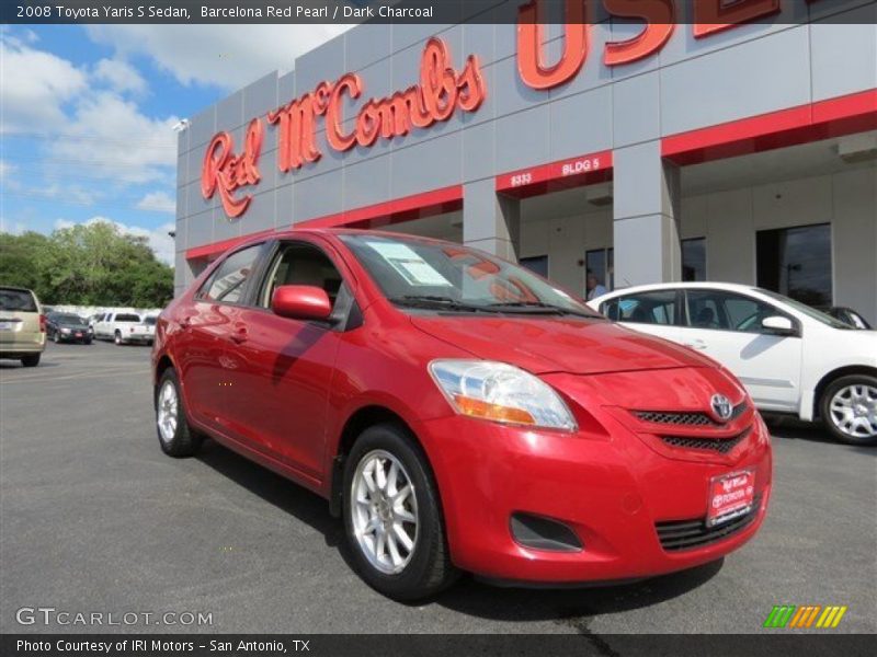 Barcelona Red Pearl / Dark Charcoal 2008 Toyota Yaris S Sedan