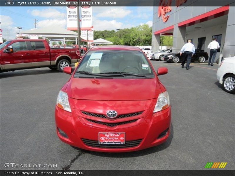 Barcelona Red Pearl / Dark Charcoal 2008 Toyota Yaris S Sedan