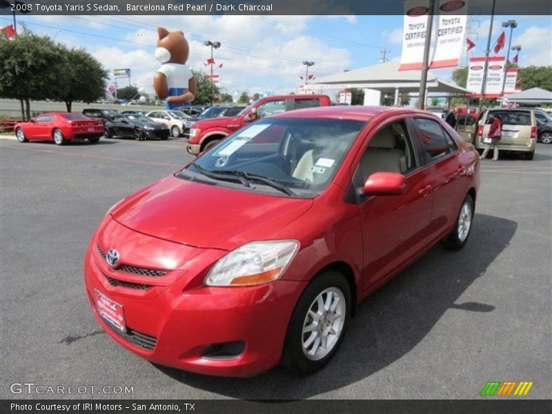 Barcelona Red Pearl / Dark Charcoal 2008 Toyota Yaris S Sedan