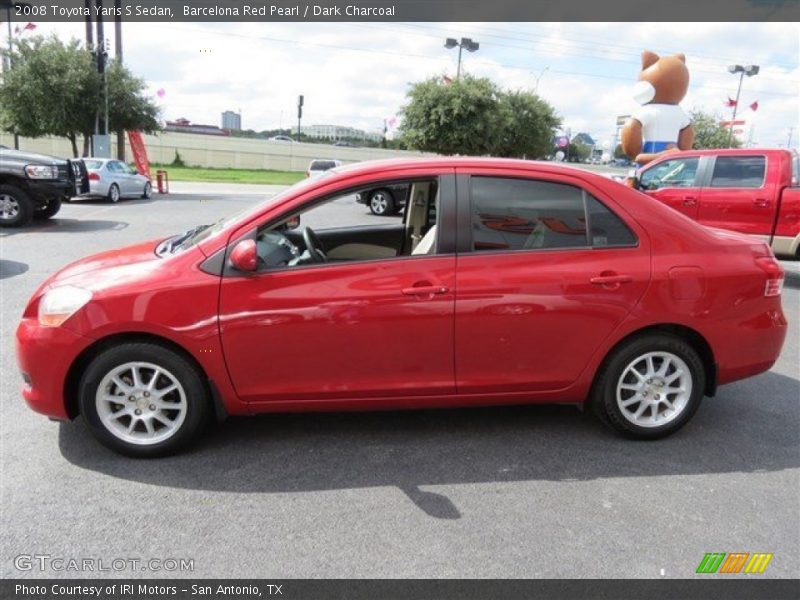 Barcelona Red Pearl / Dark Charcoal 2008 Toyota Yaris S Sedan