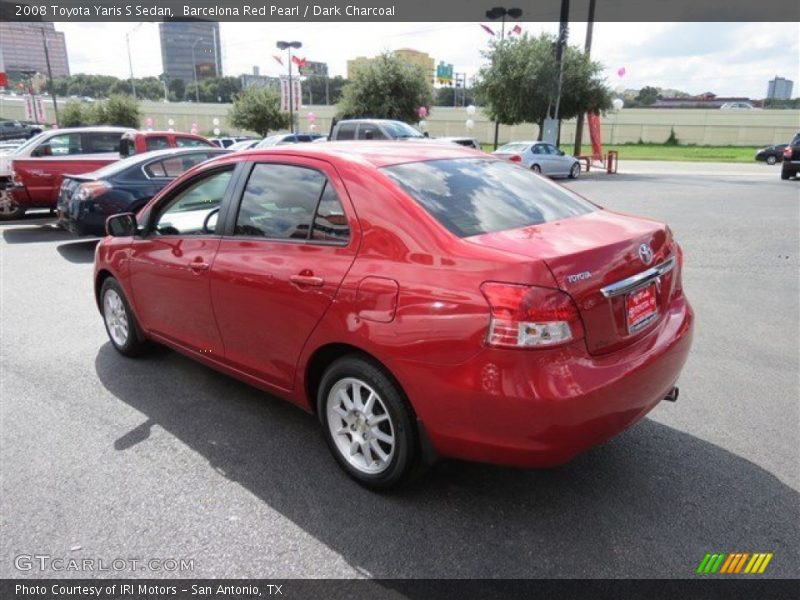 Barcelona Red Pearl / Dark Charcoal 2008 Toyota Yaris S Sedan