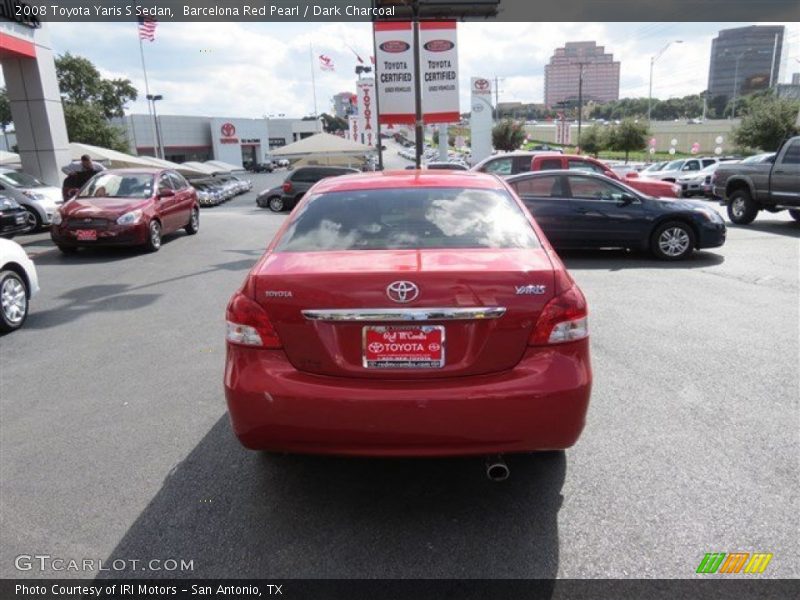 Barcelona Red Pearl / Dark Charcoal 2008 Toyota Yaris S Sedan