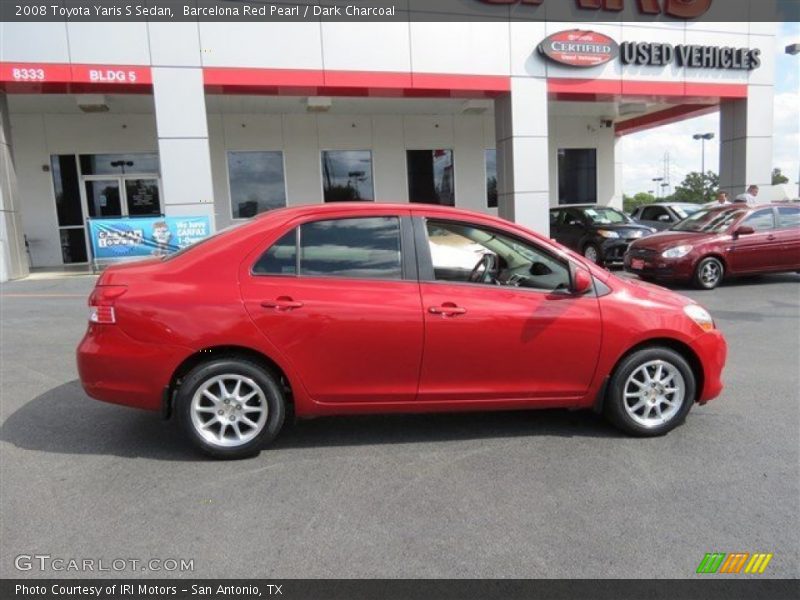 Barcelona Red Pearl / Dark Charcoal 2008 Toyota Yaris S Sedan