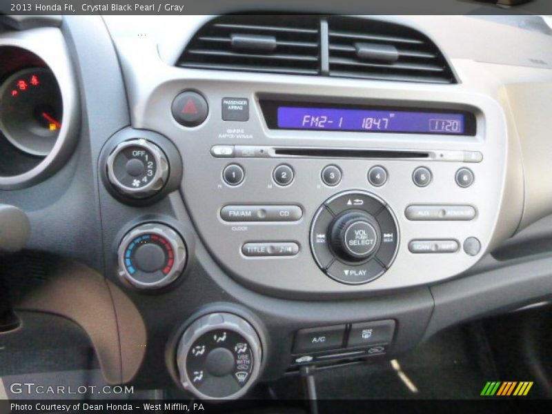 Crystal Black Pearl / Gray 2013 Honda Fit