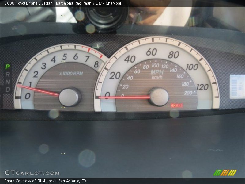 Barcelona Red Pearl / Dark Charcoal 2008 Toyota Yaris S Sedan