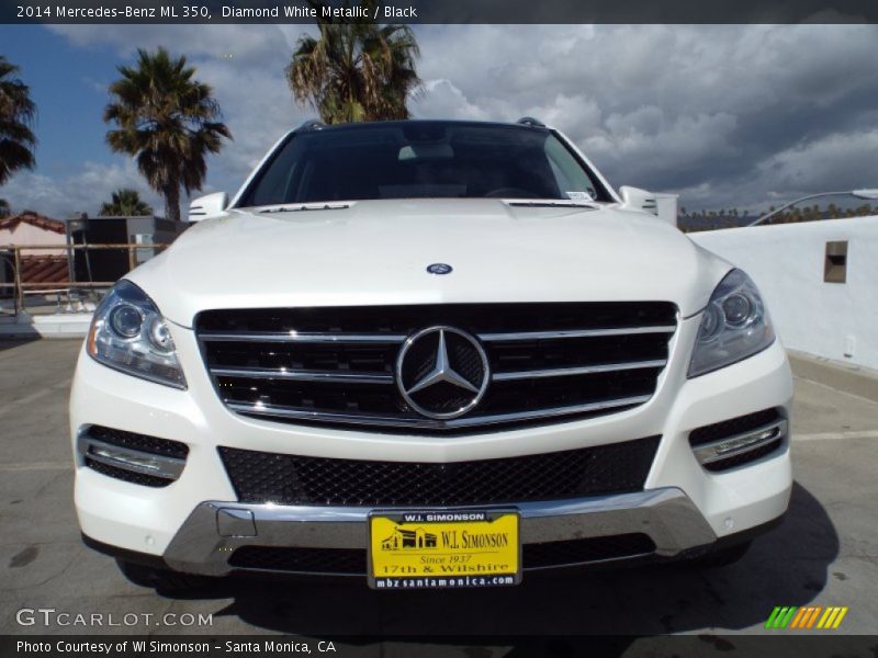 Diamond White Metallic / Black 2014 Mercedes-Benz ML 350