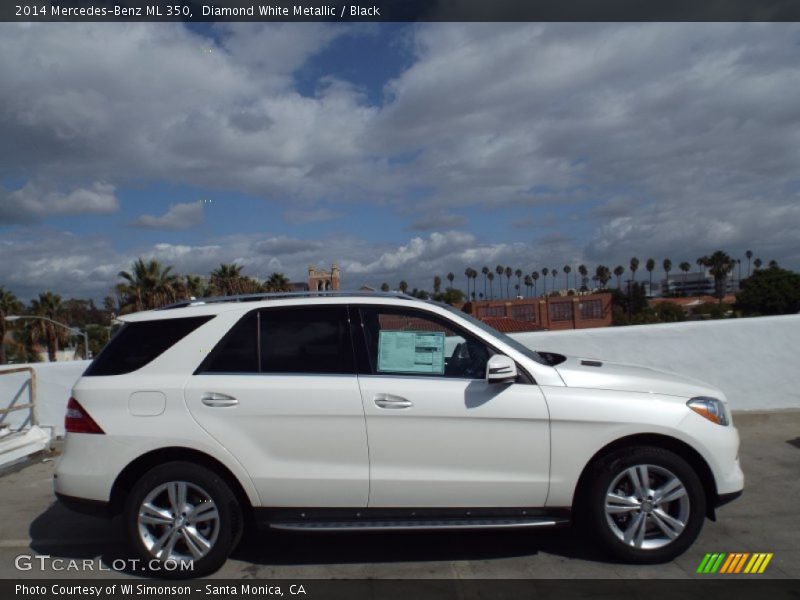 Diamond White Metallic / Black 2014 Mercedes-Benz ML 350