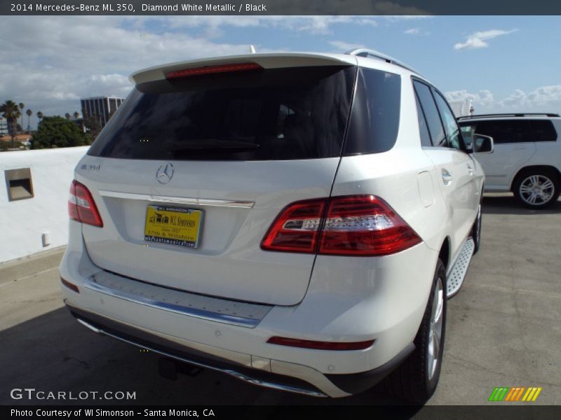 Diamond White Metallic / Black 2014 Mercedes-Benz ML 350