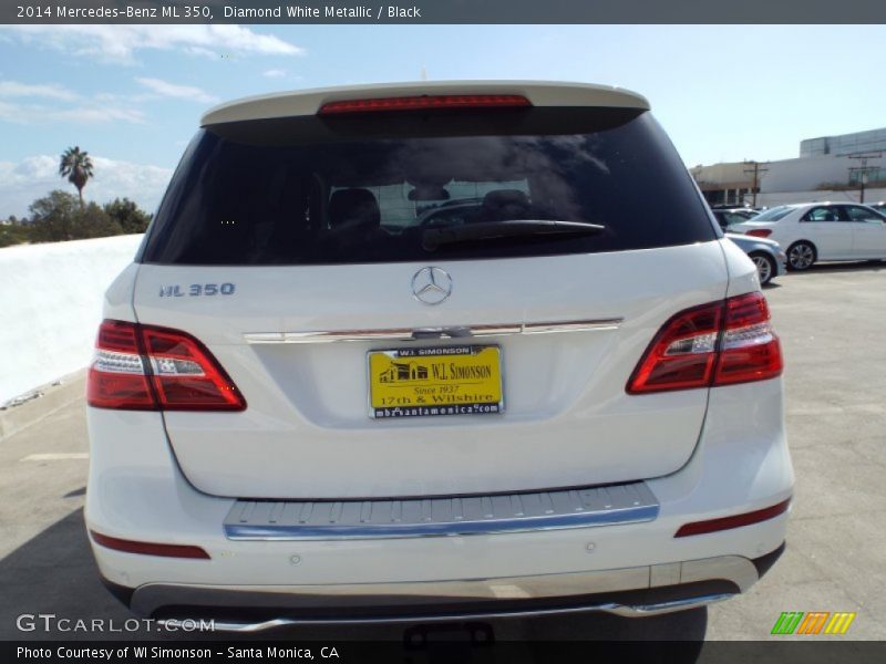 Diamond White Metallic / Black 2014 Mercedes-Benz ML 350