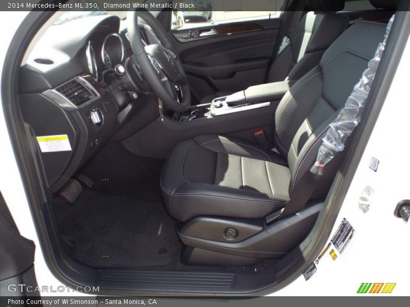 Diamond White Metallic / Black 2014 Mercedes-Benz ML 350