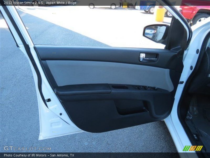 Aspen White / Beige 2012 Nissan Sentra 2.0 S