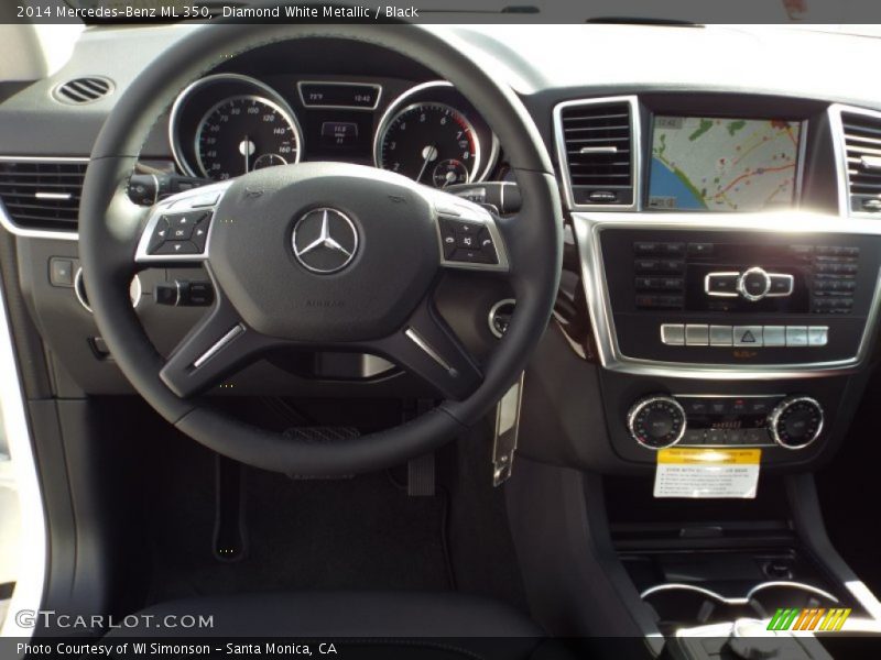 Diamond White Metallic / Black 2014 Mercedes-Benz ML 350