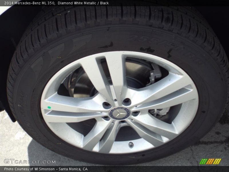 Diamond White Metallic / Black 2014 Mercedes-Benz ML 350