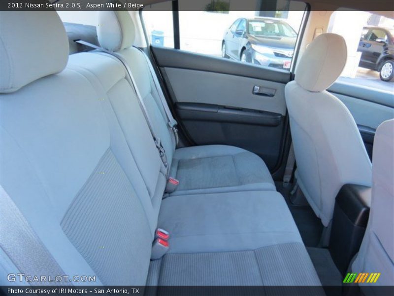 Aspen White / Beige 2012 Nissan Sentra 2.0 S