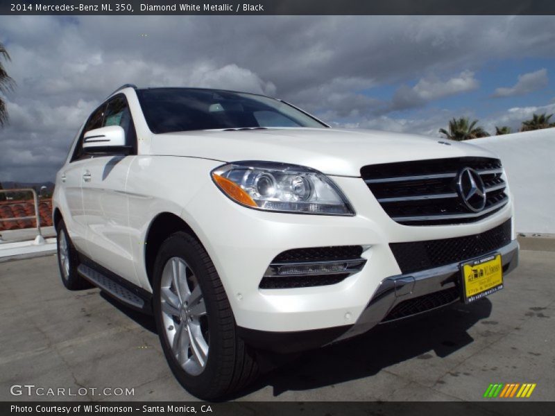 Diamond White Metallic / Black 2014 Mercedes-Benz ML 350