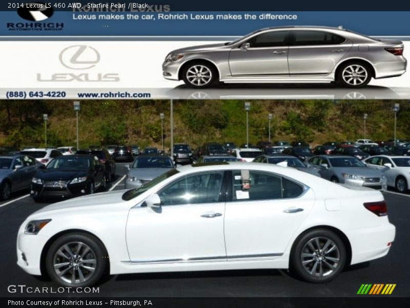 Starfire Pearl / Black 2014 Lexus LS 460 AWD