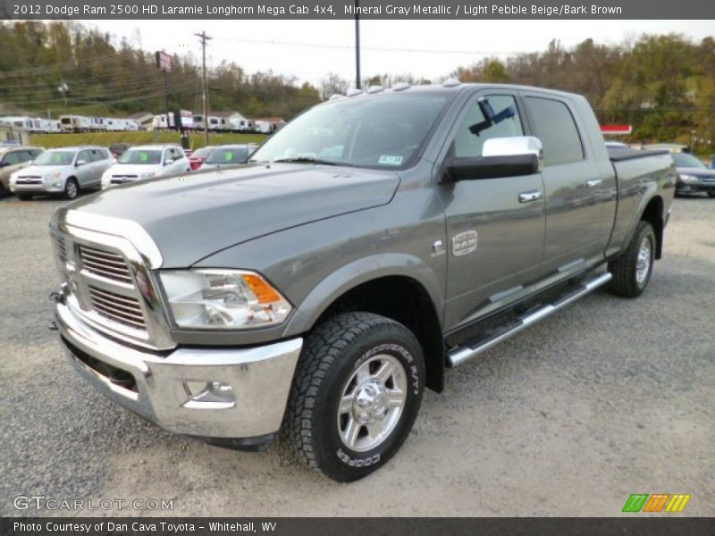 Mineral Gray Metallic / Light Pebble Beige/Bark Brown 2012 Dodge Ram 2500 HD Laramie Longhorn Mega Cab 4x4