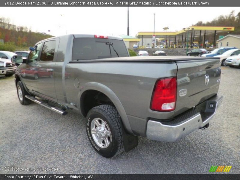 Mineral Gray Metallic / Light Pebble Beige/Bark Brown 2012 Dodge Ram 2500 HD Laramie Longhorn Mega Cab 4x4