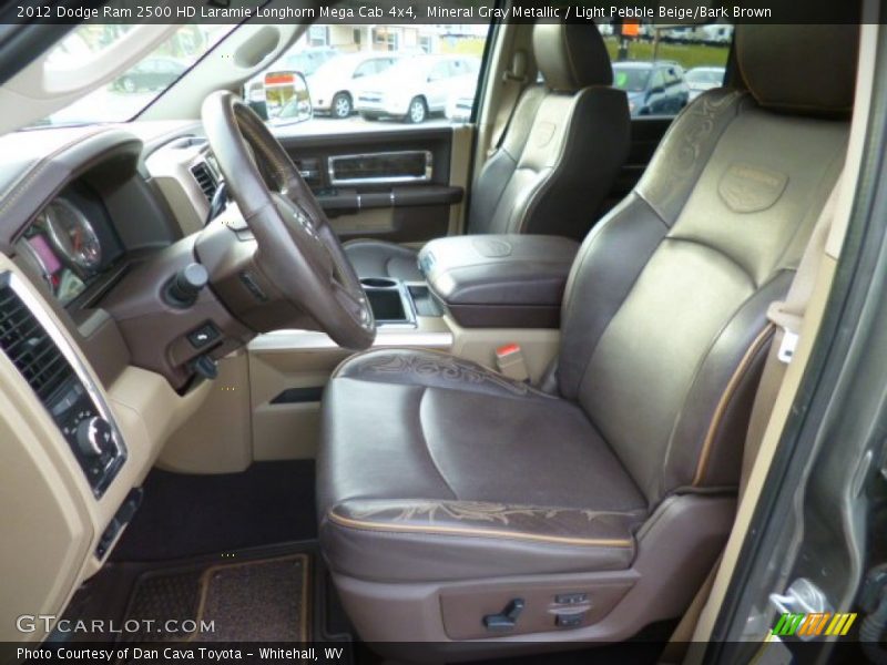 Mineral Gray Metallic / Light Pebble Beige/Bark Brown 2012 Dodge Ram 2500 HD Laramie Longhorn Mega Cab 4x4