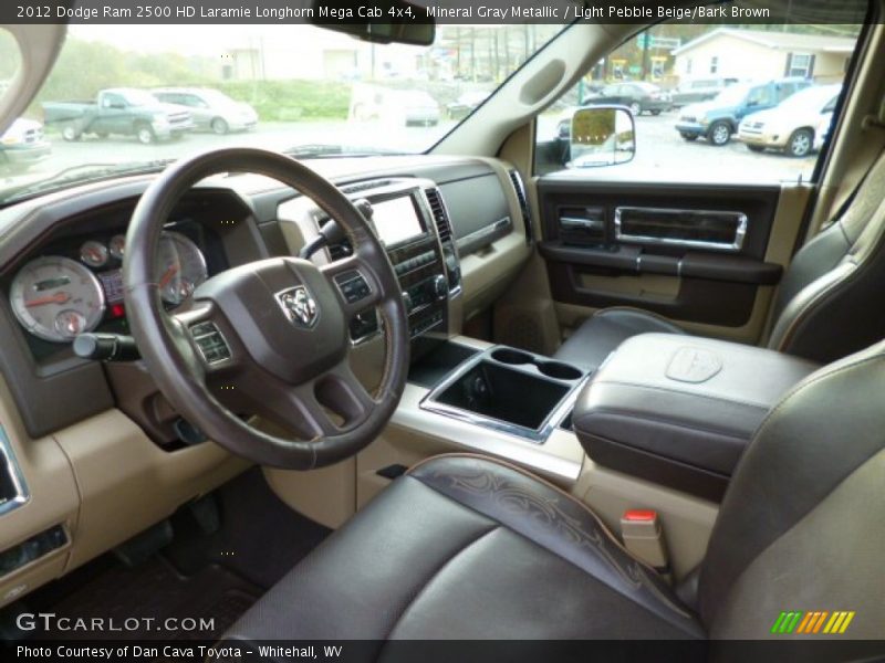 Mineral Gray Metallic / Light Pebble Beige/Bark Brown 2012 Dodge Ram 2500 HD Laramie Longhorn Mega Cab 4x4
