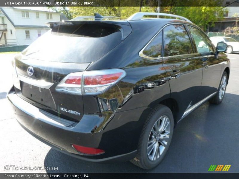 Obsidian Black / Black 2014 Lexus RX 450h AWD