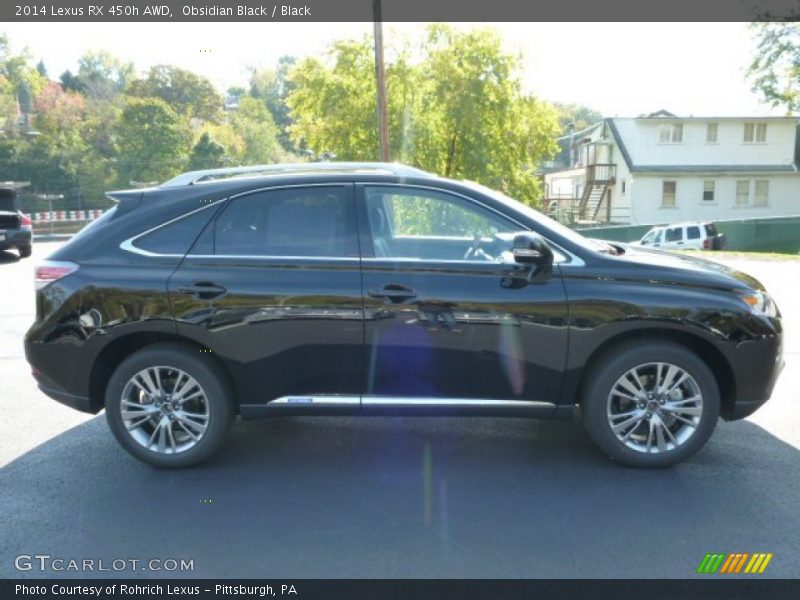 Obsidian Black / Black 2014 Lexus RX 450h AWD