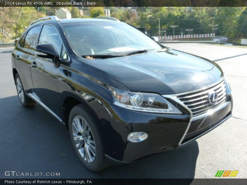Obsidian Black / Black 2014 Lexus RX 450h AWD