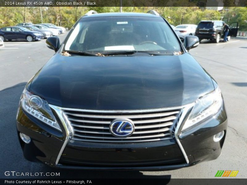 Obsidian Black / Black 2014 Lexus RX 450h AWD
