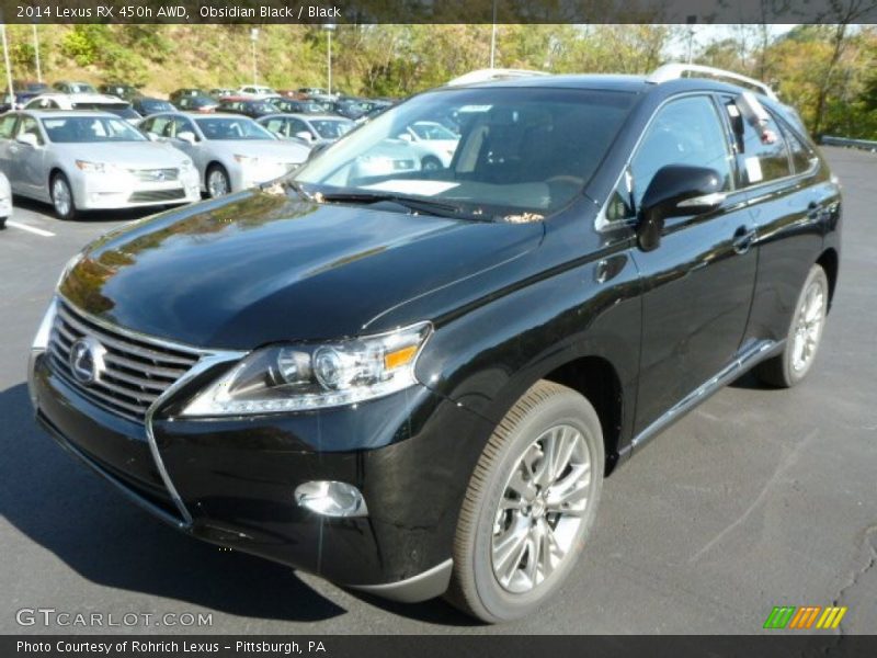 Obsidian Black / Black 2014 Lexus RX 450h AWD