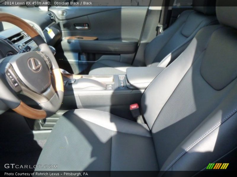 Obsidian Black / Black 2014 Lexus RX 450h AWD