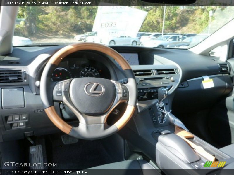 Obsidian Black / Black 2014 Lexus RX 450h AWD
