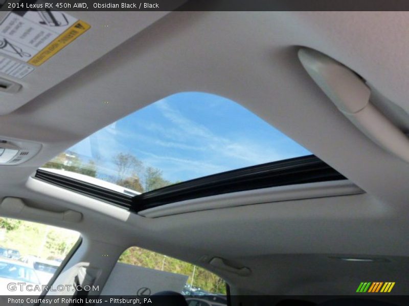 Obsidian Black / Black 2014 Lexus RX 450h AWD