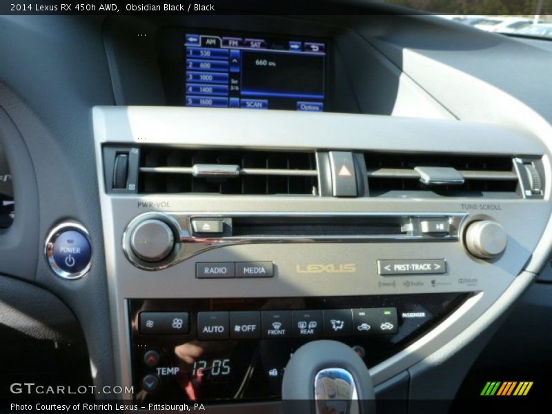 Obsidian Black / Black 2014 Lexus RX 450h AWD